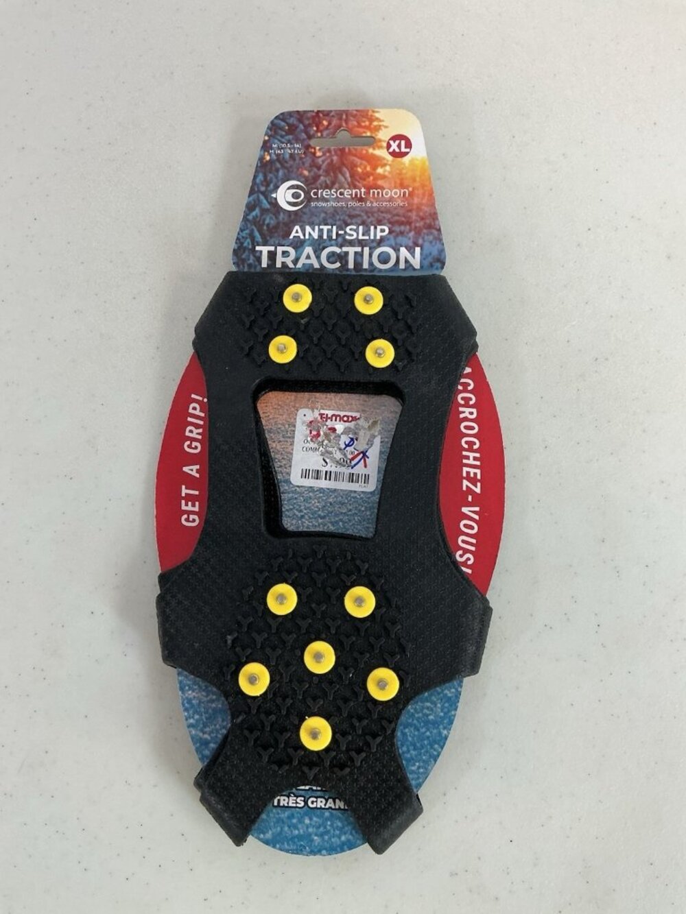 Crescent Moon Anti-Slip Traction Ice Cleats Mens XL Studs New